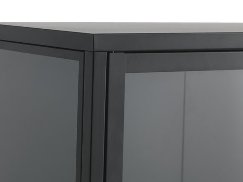 Display cabinet VIRUM 2 doors black