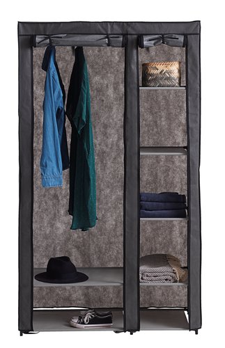 Wardrobe DAMHUS 100x174 dark grey