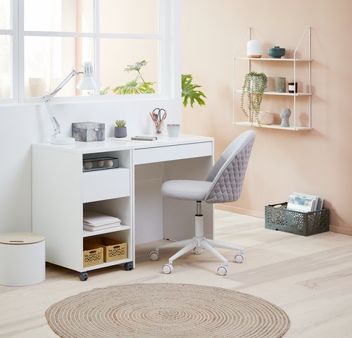Cadeira de escritório KOKKEDAL cinzento/branco