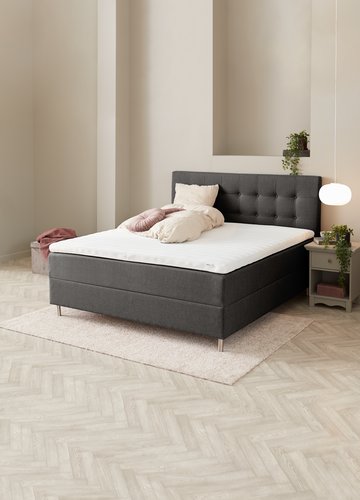Boxspring 180x200 GOLD C25 opbergruimte grijs-28