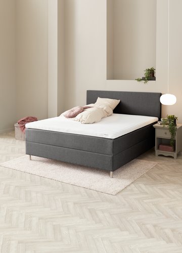 Boxspring 180x200 GOLD C25 opbergruimte grijs-28