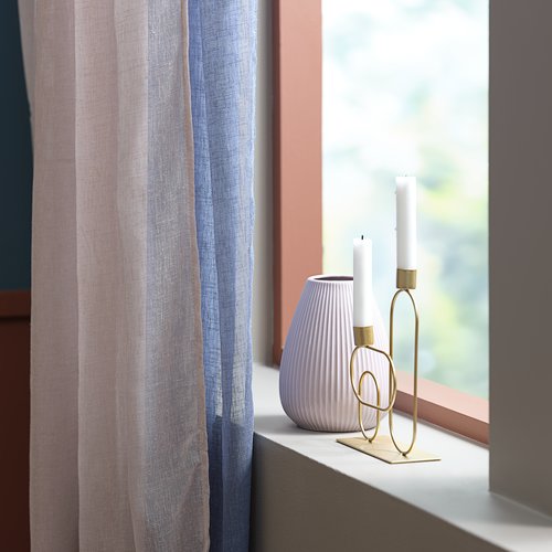 Candlestick ERVIN W17xL7xH23cm gold JYSK