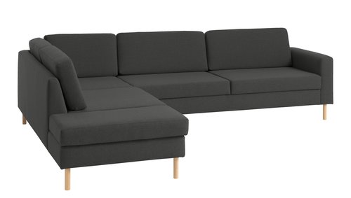 Sofa SVALBARD open-end venstre mørkegrå