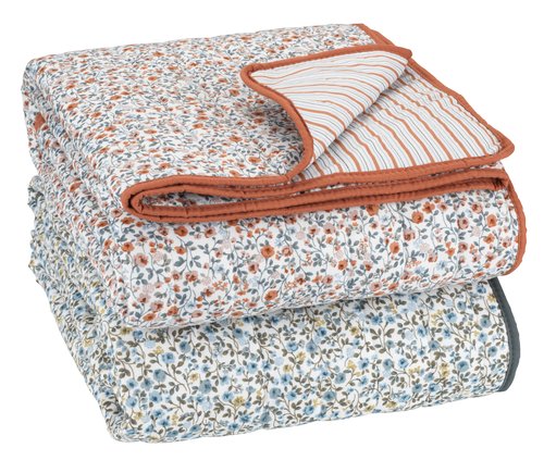 Quilted blanket FLORA 140x200 assorted
