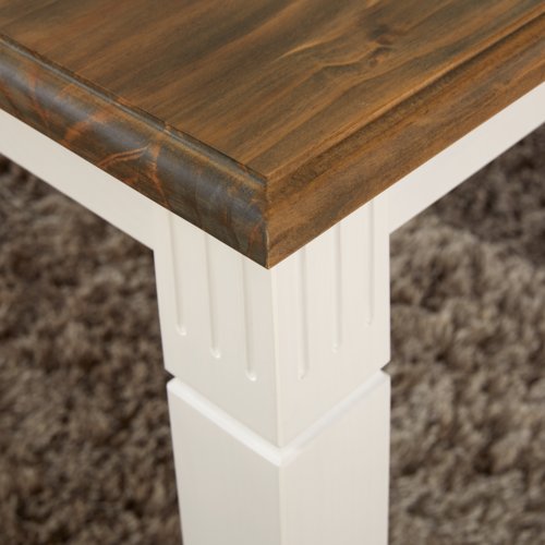 Esstisch WIEN 85x140 weiß/braun | JYSK