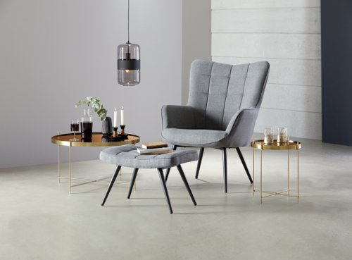 Cadeirão ULDUM cinzento/preto