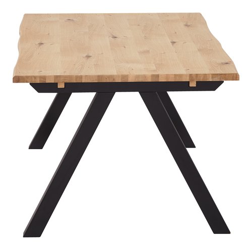 Table SANDBY 100x160 chêne naturel/noir