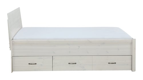 Bettgestell LYNGBY 140x200 weiß JYSK