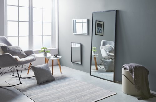 Mesa apoio TAPS 55x55 branco/bambu