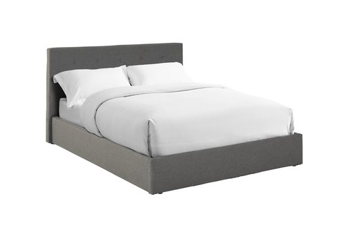 Ліжко ALNOR 160х200см т.сірий/чорний