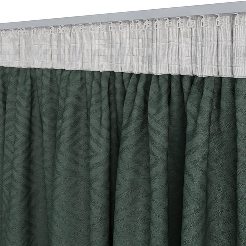 Curtain Lygne 1x140x300 Jacquard Green, Green And Gray Curtains