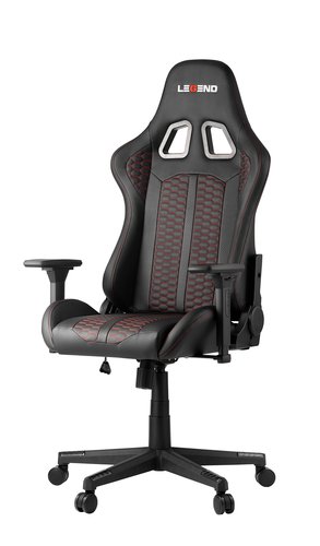 Gamer szék NIBE fekete textilbőr/piros