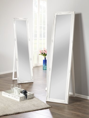 Miroir sur pied NORDBORG 40×160 blanc