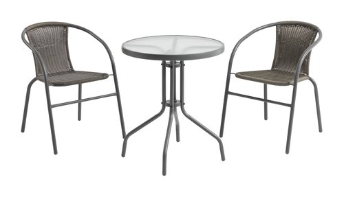 Cafébord BLOKHUS Ø60 grå