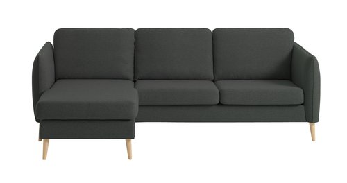 Καναπές με σεζλόνγκ AARHUS αρ.σκούρο γκρι