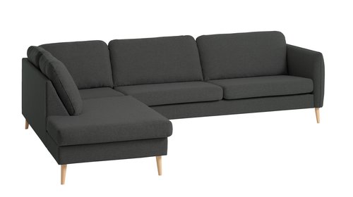 Sofa AARHUS open-end venstrevendt mørkegrå