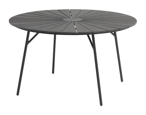 Stôl RANGSTRUP Ø130 čierna/čierna
