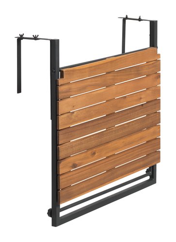 Tavolino pensile da balcone INDHOLT P43xL57 cm legno duro