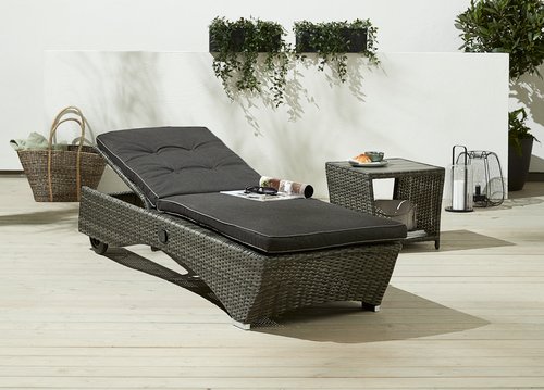 Ležaljka OUTRUP Š59xD195 siva | JYSK