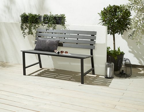 Garden bench KLINT W125xD58 grey | JYSK