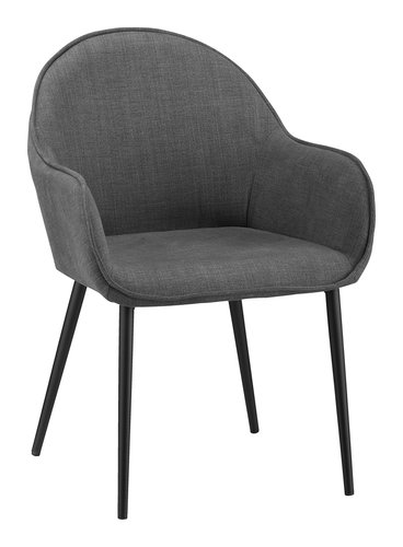 Sandalye SABRO gri kumaş/siyah