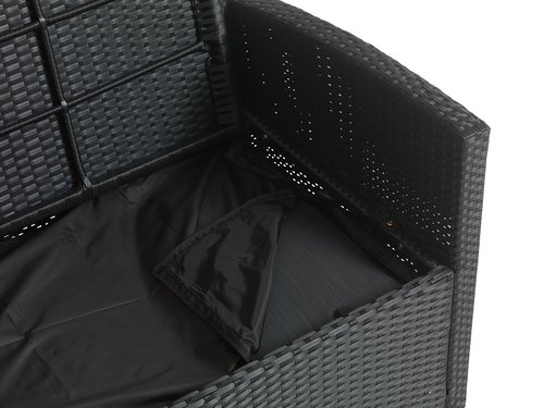 Комплект мебели ULLEHUSE 9 места със съхранение черен