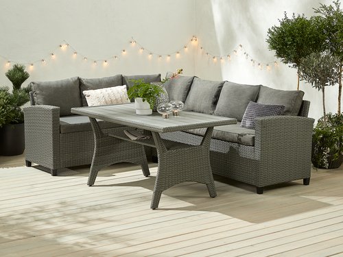 Lounge-Set ULLEHUSE 6 Pers. grau | JYSK