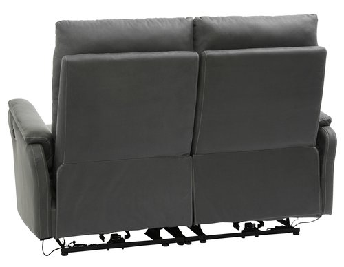 Recliner sofa ABILDSKOV 2-seter grått stoff