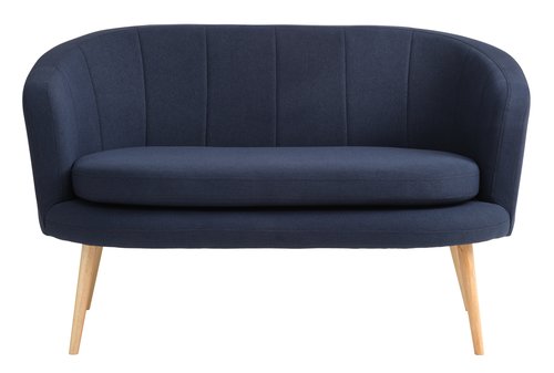 Sofa GISTRUP 2-seter mørk blå stoff