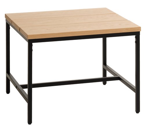 Table basse TEBSTRUP 60x60 chêne/noir