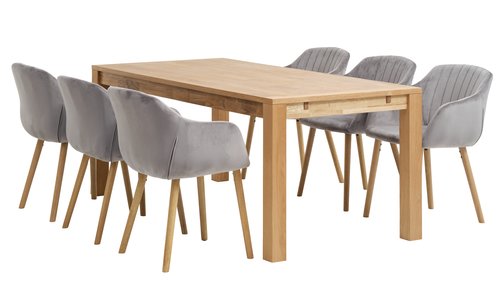 Dining table HAGE 90x190 oak