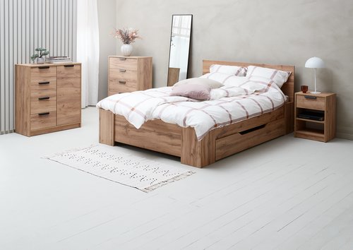 Bed frame HALD 160x200 oak