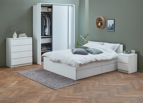 Bedframe LIMFJORDEN 160x200 wit