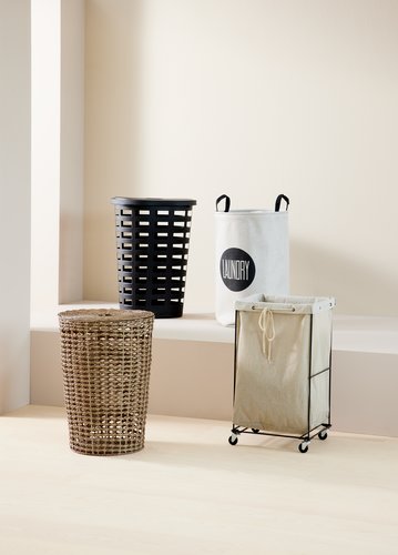 Laundry basket CURT D40xH55cm with lid