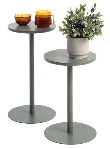 Blomsterbord STAND IN 2stk/pk olivengrøn