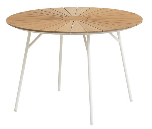 Stôl RANGSTRUP Ø110 prírodná/biela