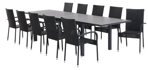 Table VATTRUP l95xL206/319 noir