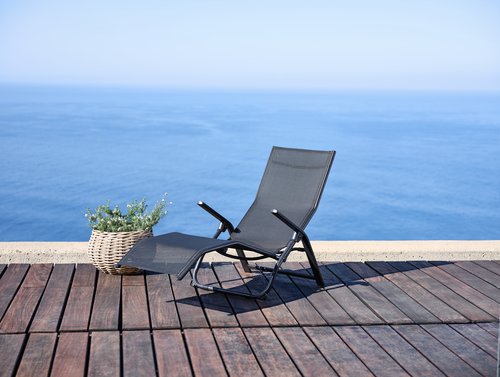 Leżak LOMMA S63xD130 czarny | JYSK