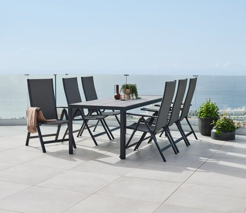 Gartentisch PINDSTRUP B90xL205 grau JYSK