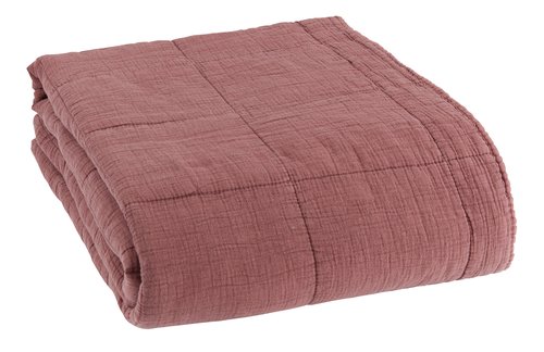 Quilted blanket VALMUE 130x180 plum