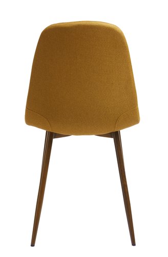 Dining chair JONSTRUP yellow/dark oak
