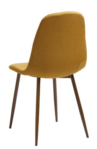 Dining chair JONSTRUP yellow/dark oak