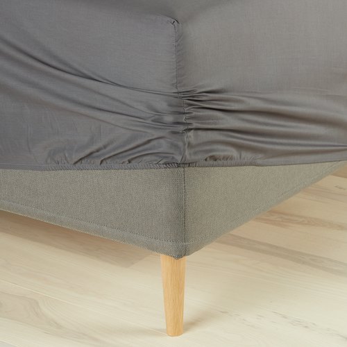 Fitted sheet FRIDA Double grey