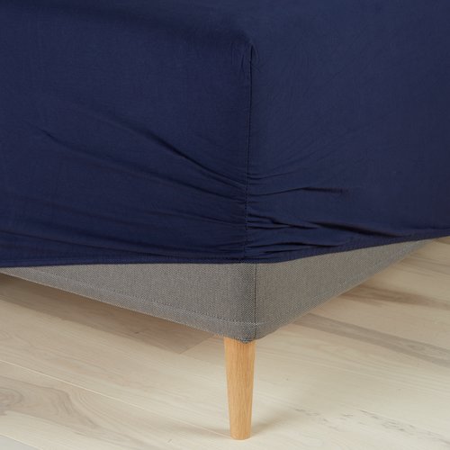 Jersey Fitted sheet JETTE Single navy JYSK
