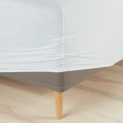 Jersey Fitted sheet JENNY Super King white