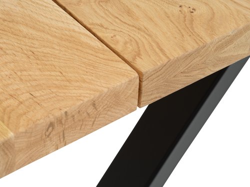 Blagovaonski stol ROSKILDE 80×140 natur hrast/crna