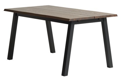 Jedilniška miza SKOVLUNDE 90x160 temen hrast