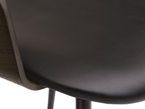 Ruokapöydän tuoli HVIDOVRE tumma tammi/musta