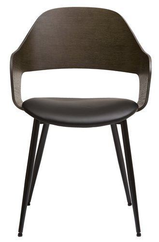 Dining chair HVIDOVRE dark oak/black