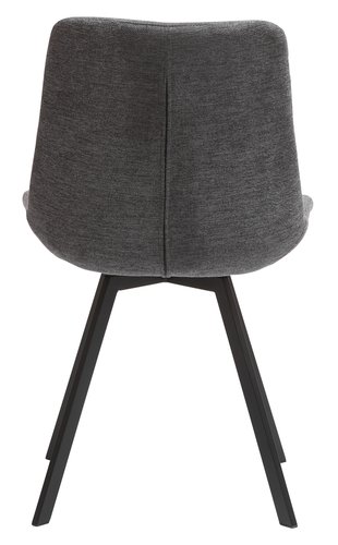 Jídelní židle HYGUM otočná šedá/černá